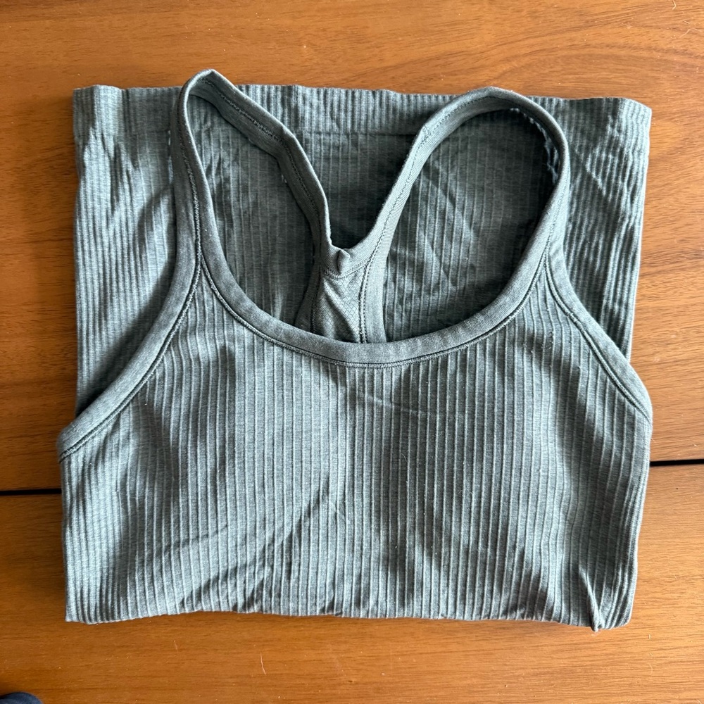 lululemon athletica grey sage ebb to street tank 4